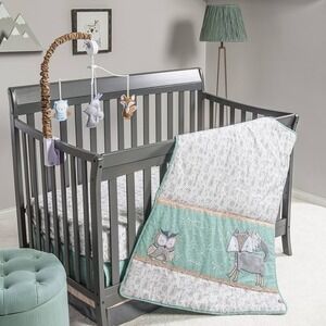 Trend Lab Sawyer 3 Piece Crib Bedding Set Nursery Animals  NEW!